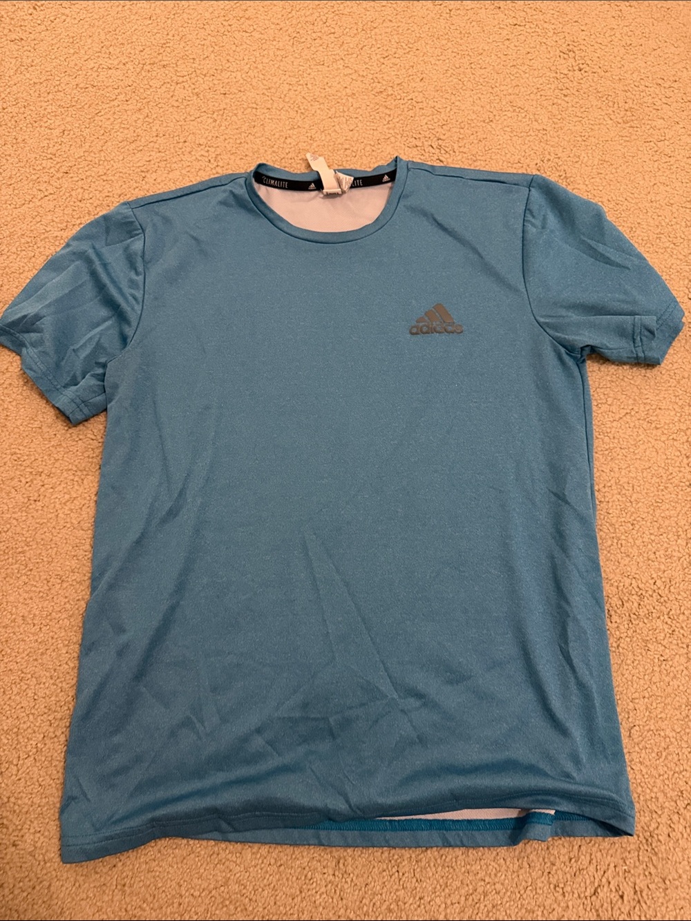 adidas Short Sleeve Athletic Tee in Blue Size Medium
